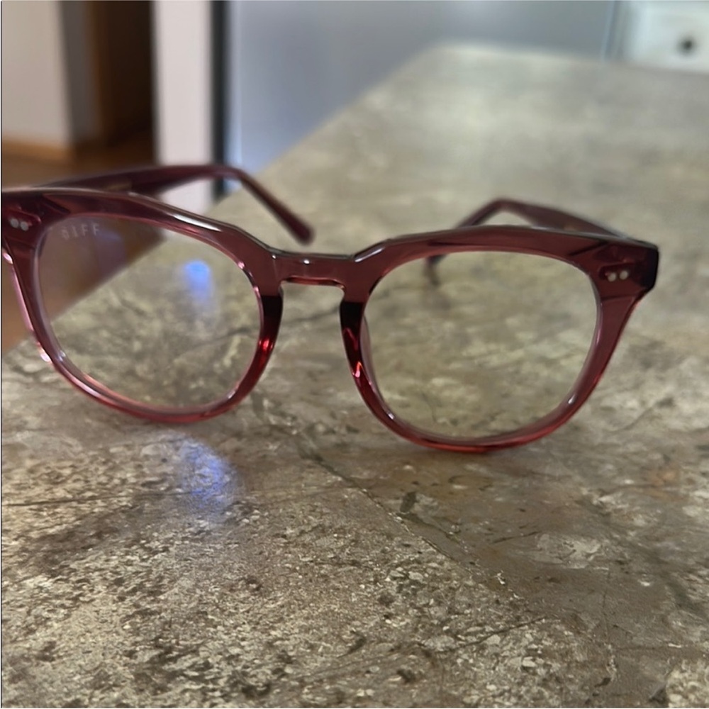 Diff Eyewear Maroon Glasses 3 pair for $20